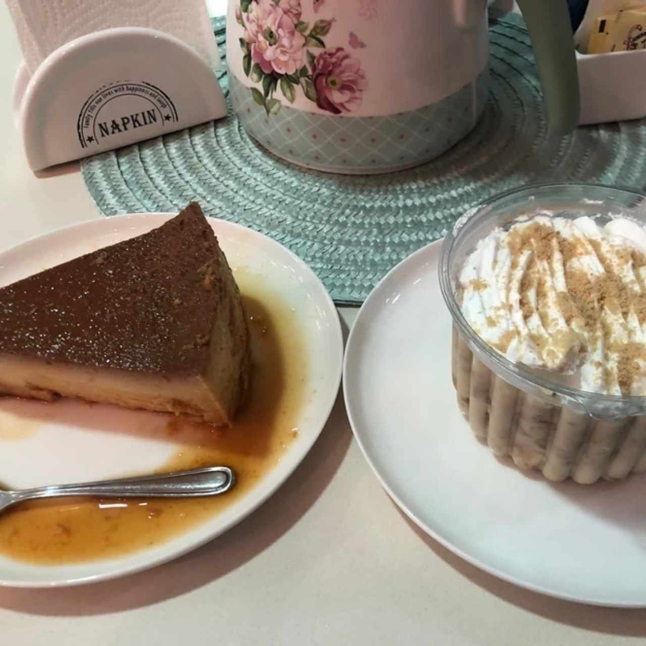 flan y tres leches de galleta maria