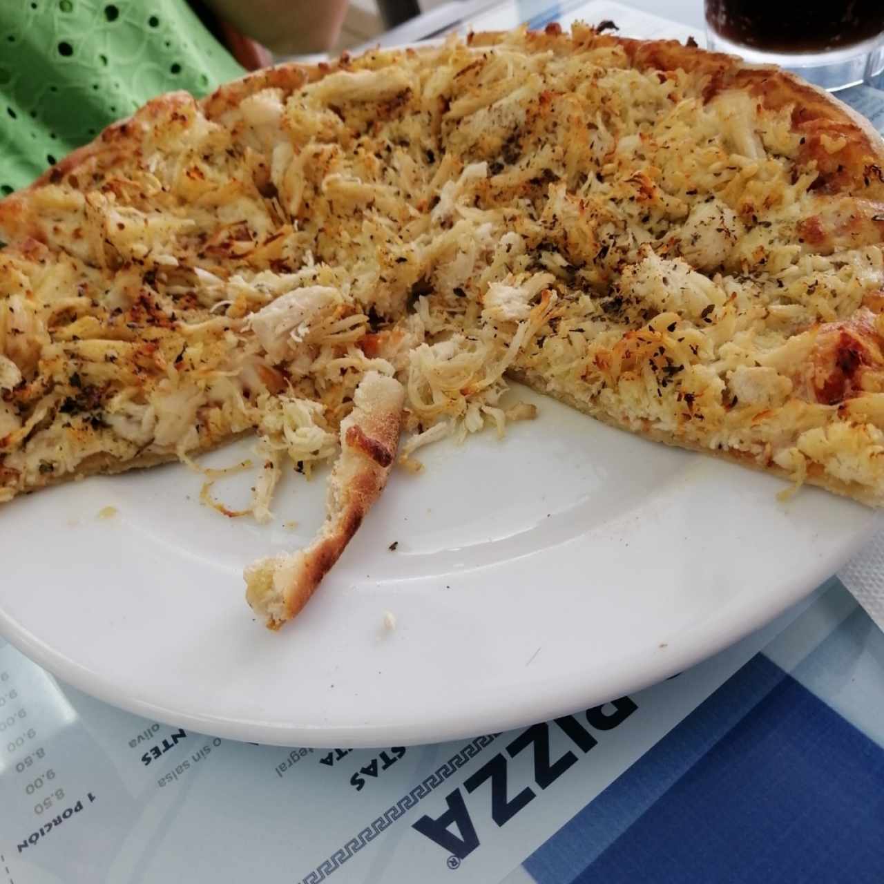 Pizza de pollo - Así quedó 