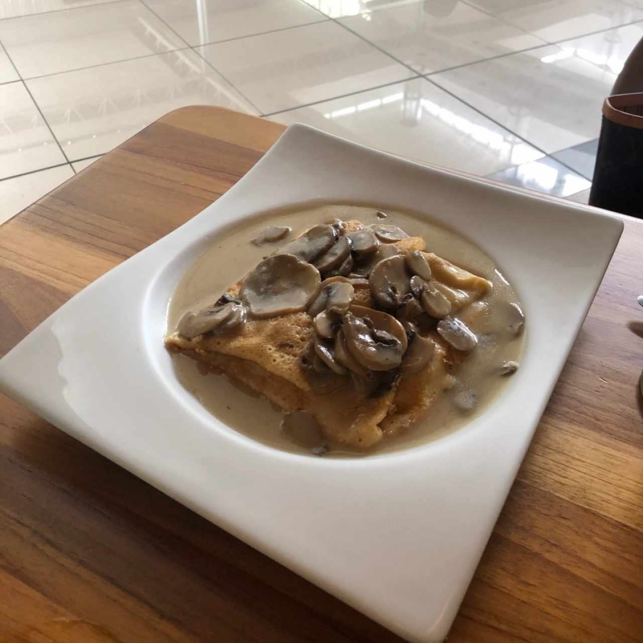 crepes de pollo con champiñones