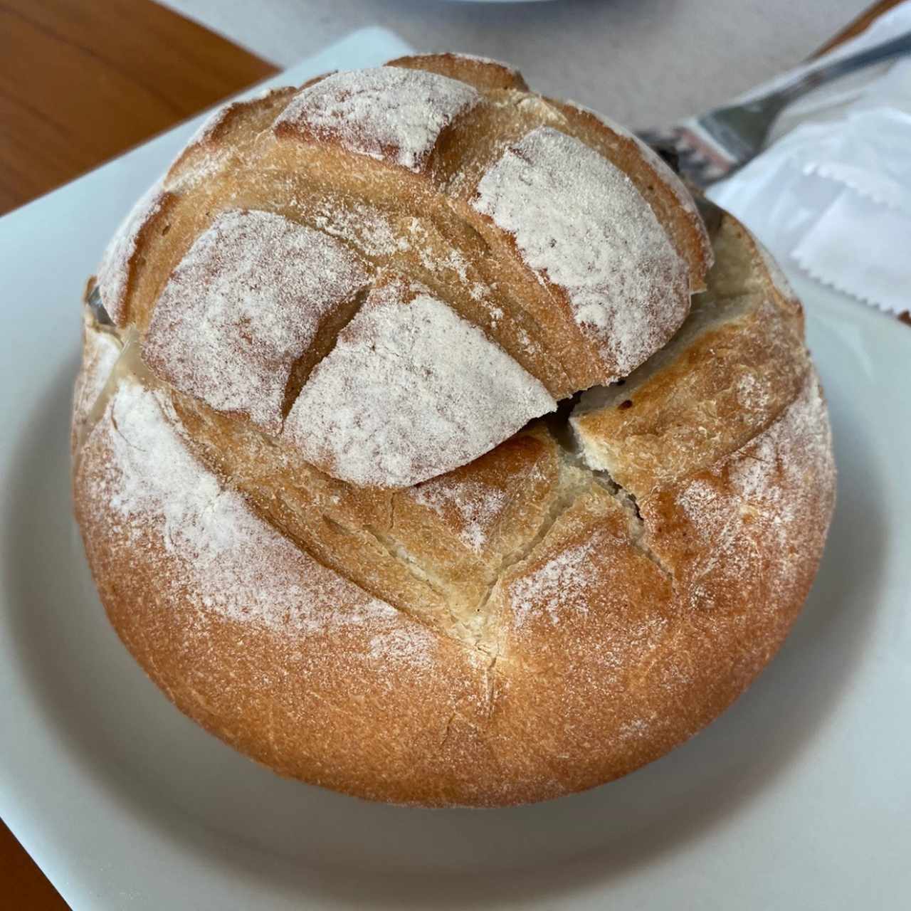 pan relleno con pollo y hongos