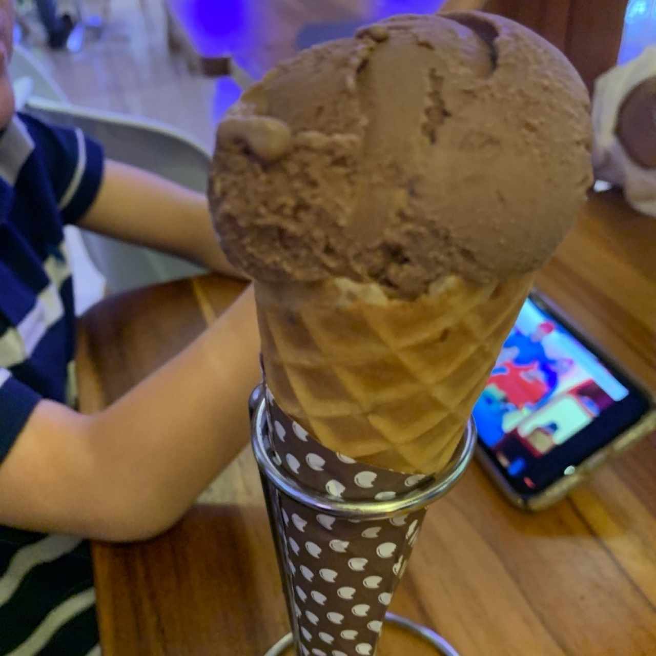 helado de chocolate