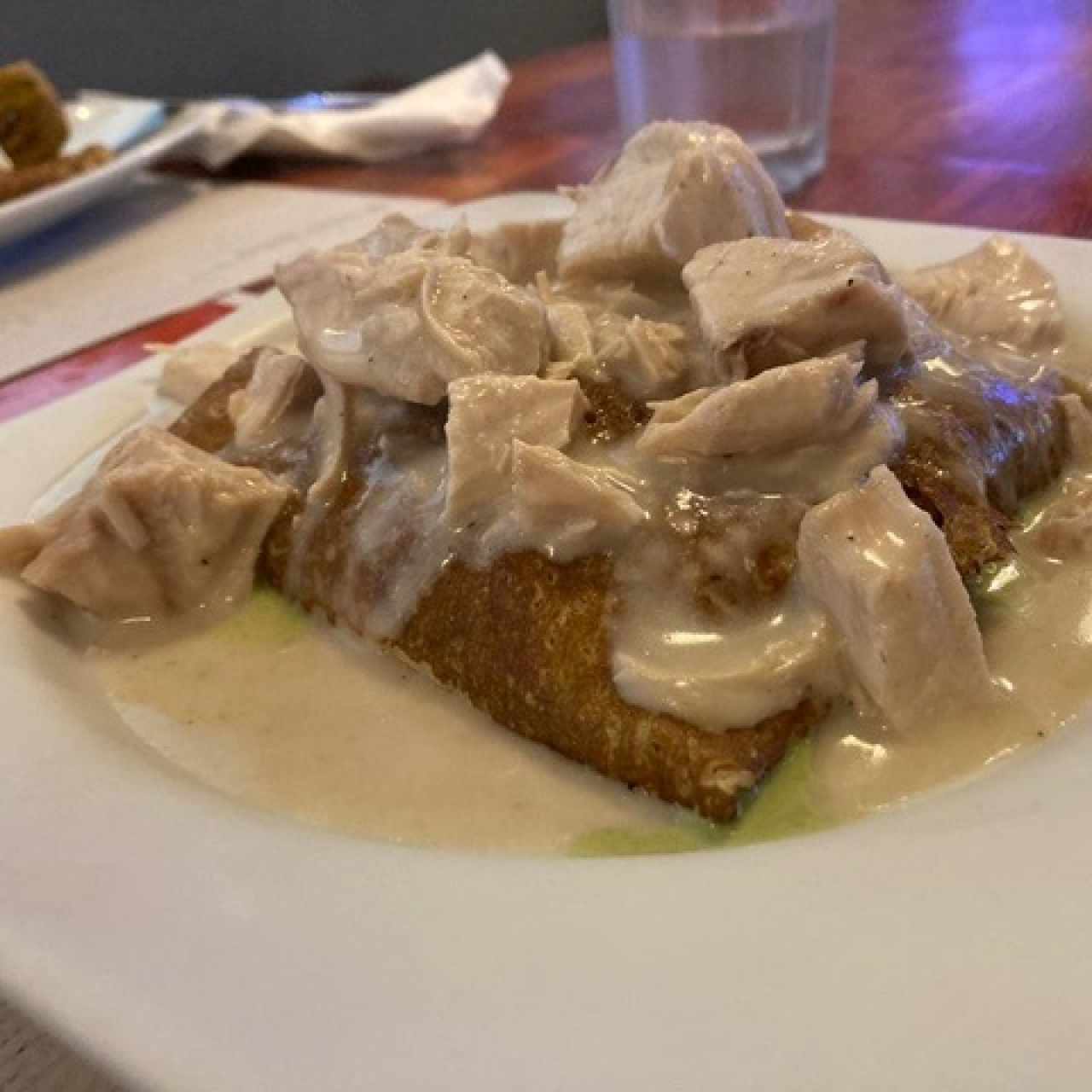 Crepe de pollo con espinaca y mozarella