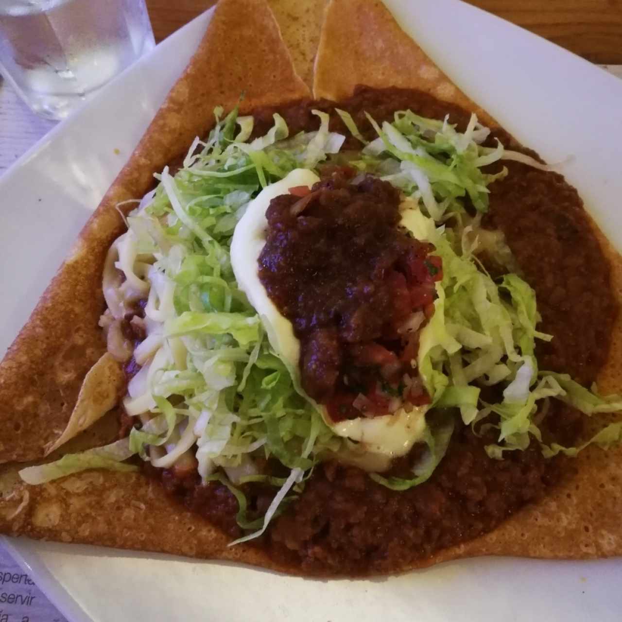 crepe de carne mexicano