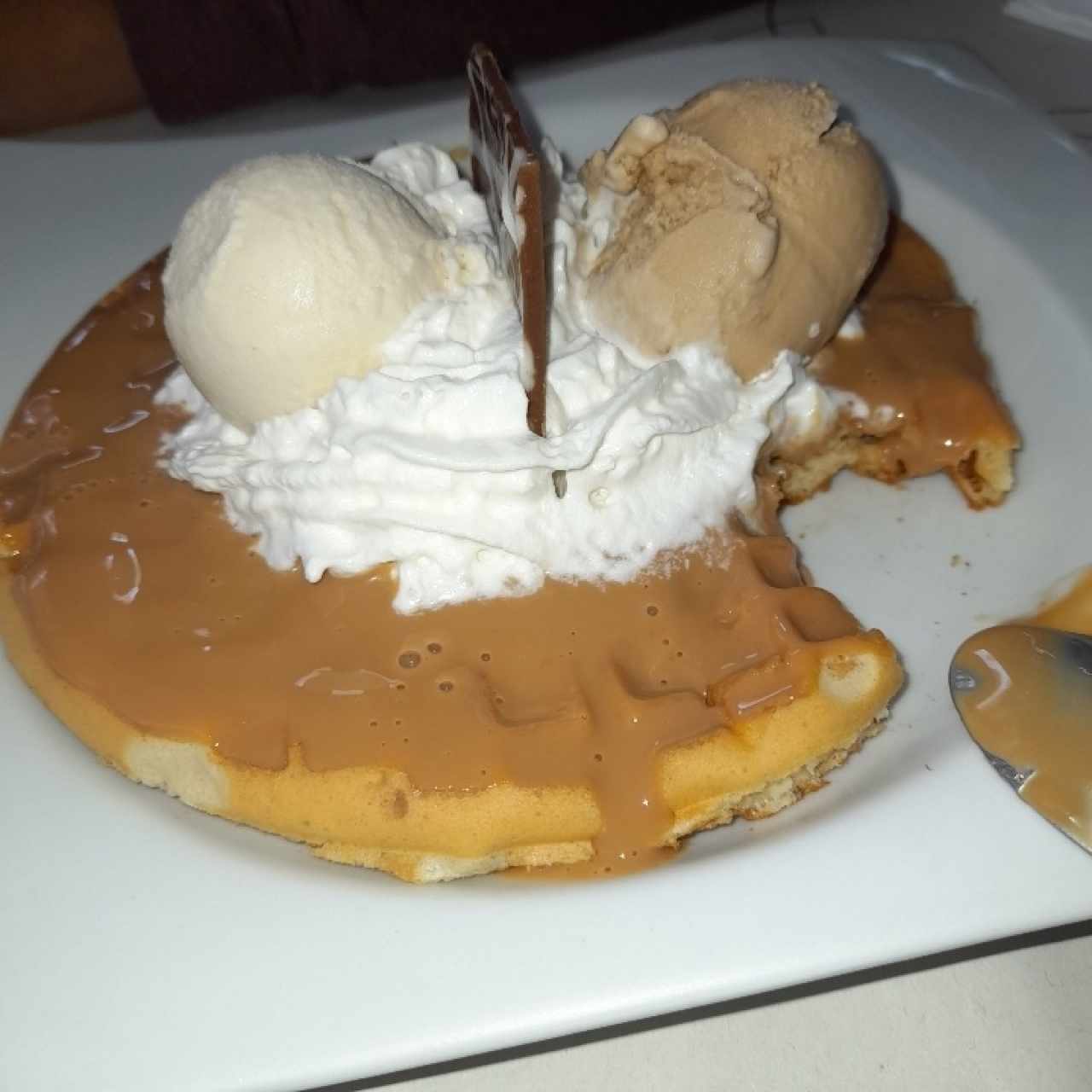 wafle de dulce de leche