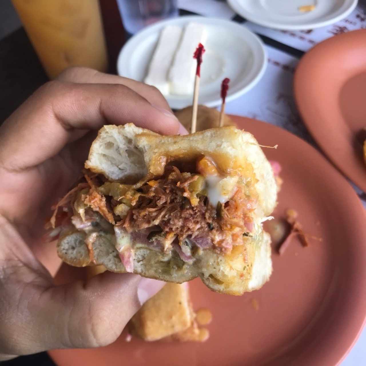 Emparedado en hojaldra de ROPA VIEJA