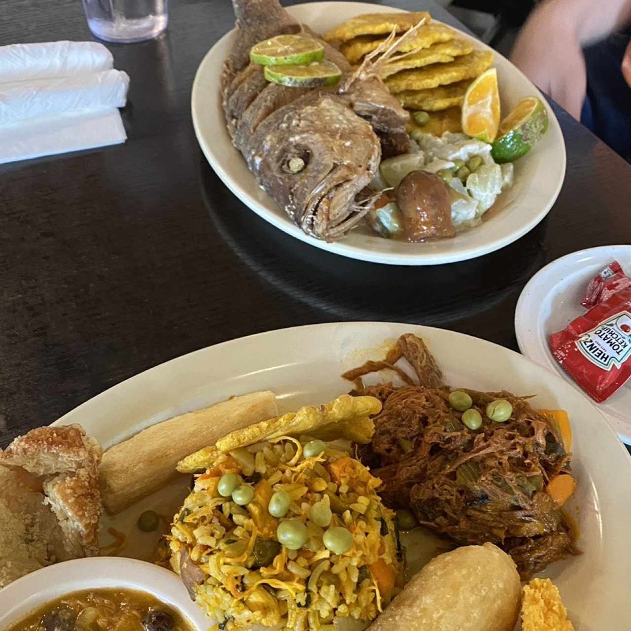 Bandeja Tipica Panamena Chica y pescado frito