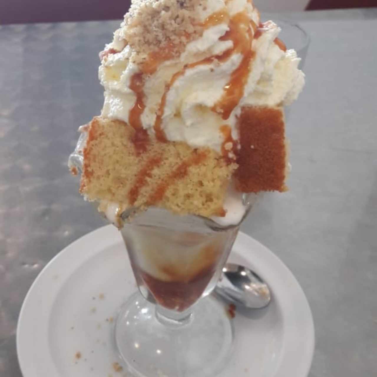 No me olvides helado de vainilla, caramelo y malva