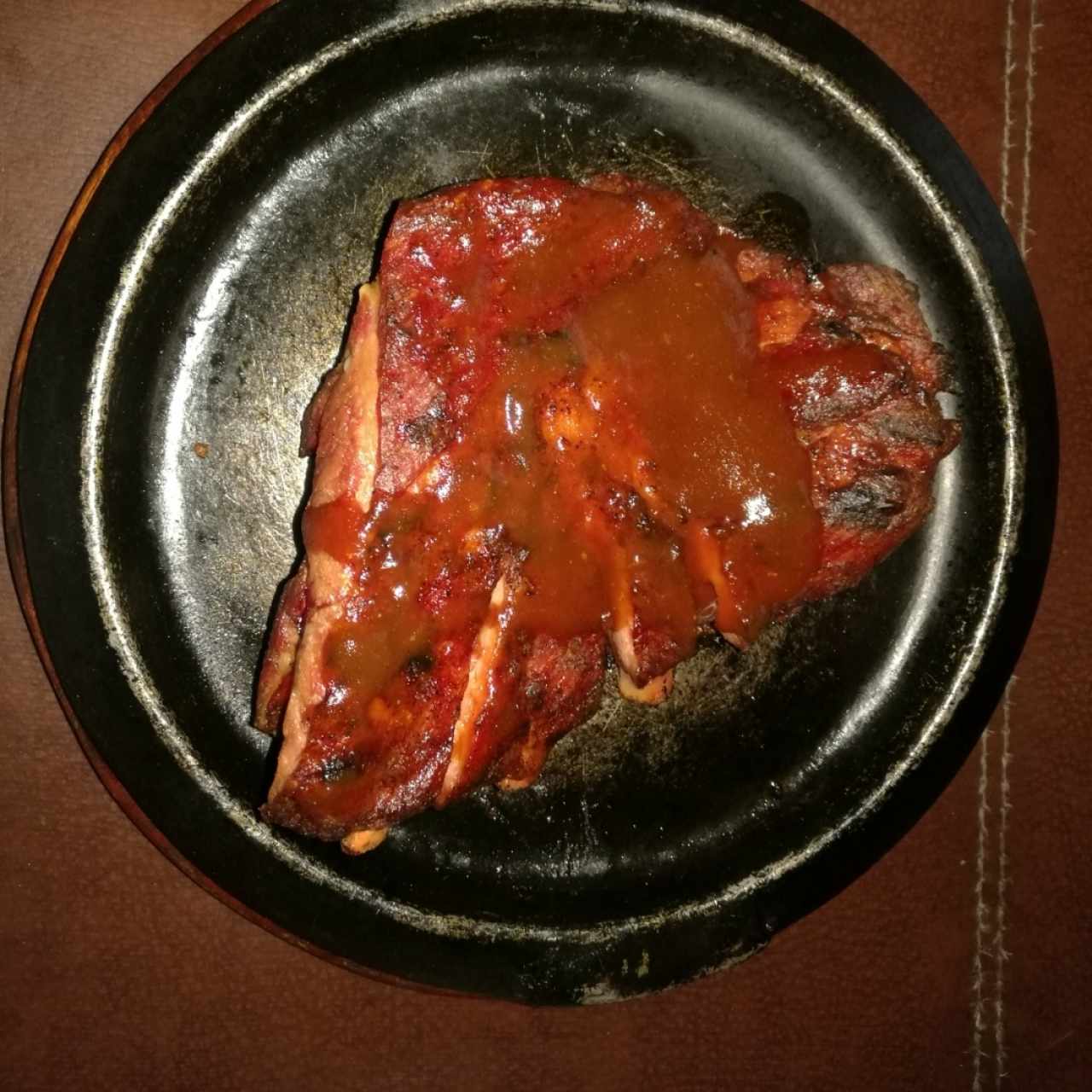 Costilla en salsa barbacoa