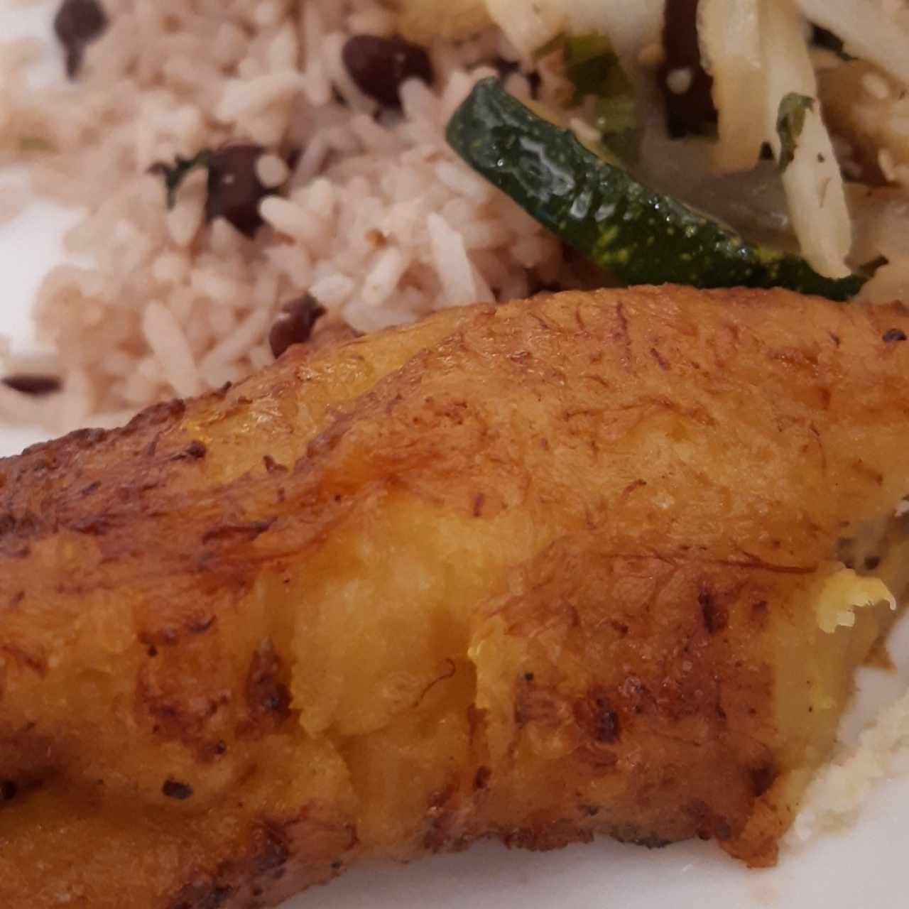 Acompañamientos platano arroz