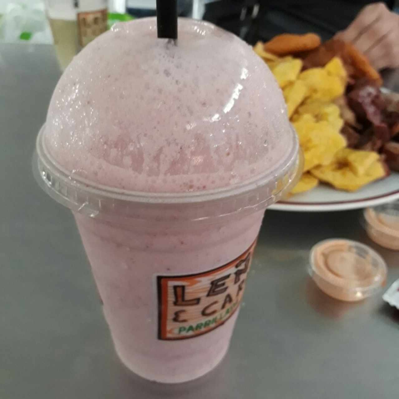 Batido de fresa en leche