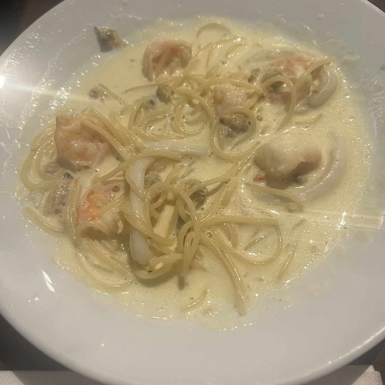 Spaguetti en frutti di mare