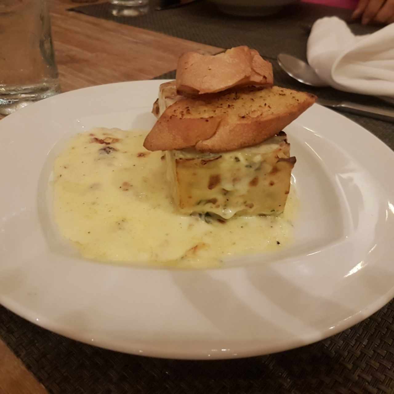 Lasagna de pollo y espinacas