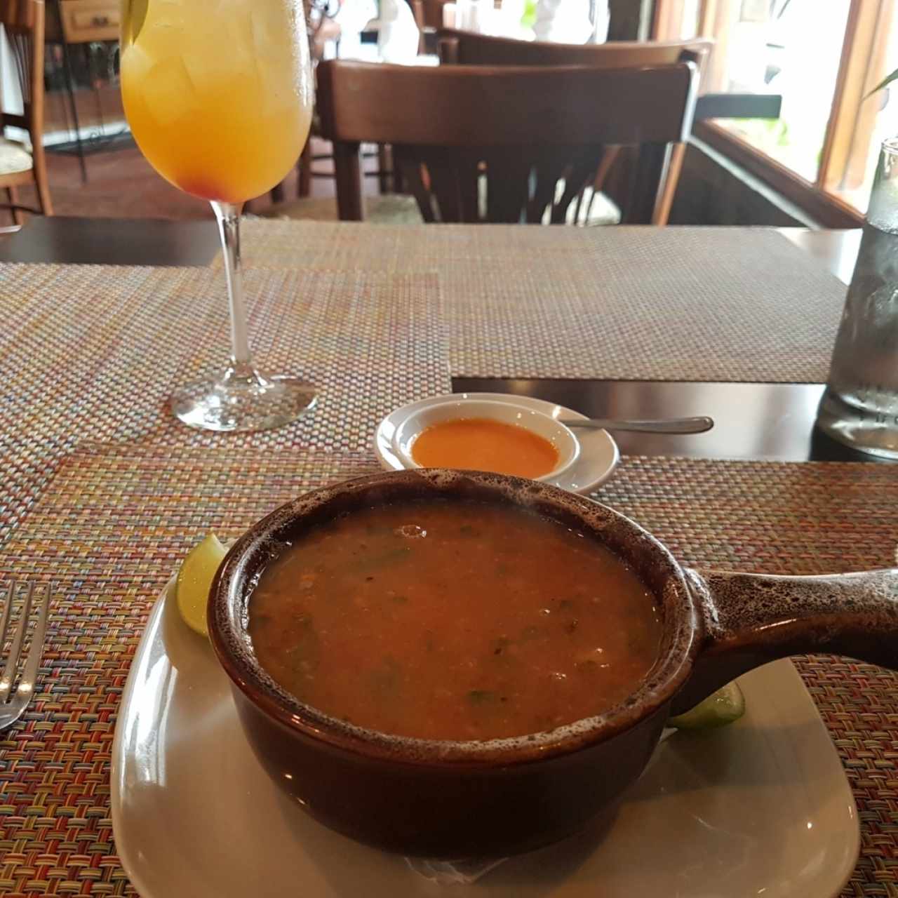 Sopa de mariscos.