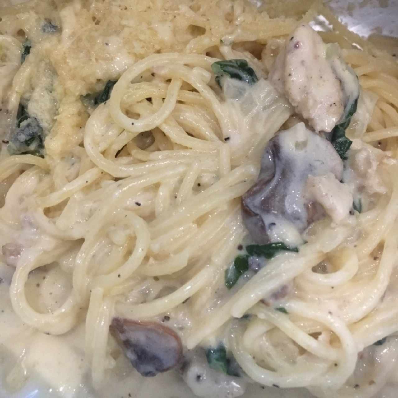 spaguettini de pollo al cartucho 