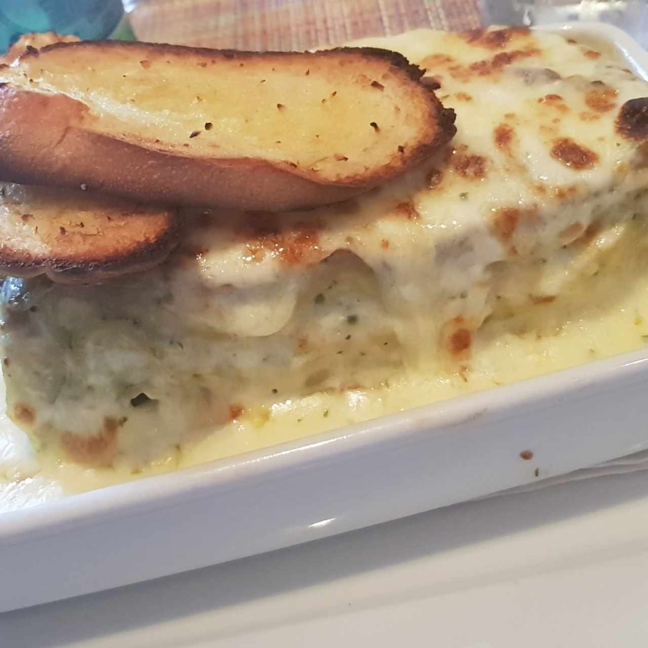 Lasagna de pollo con espinacas