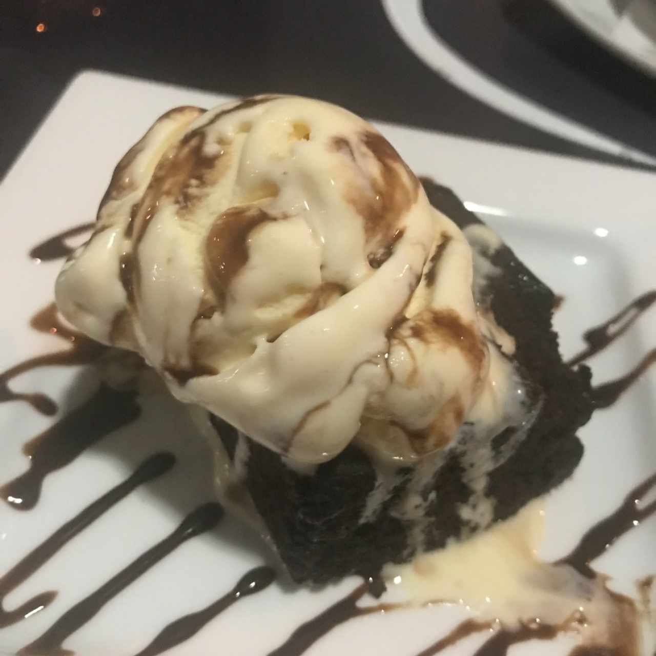 brownie con Helado