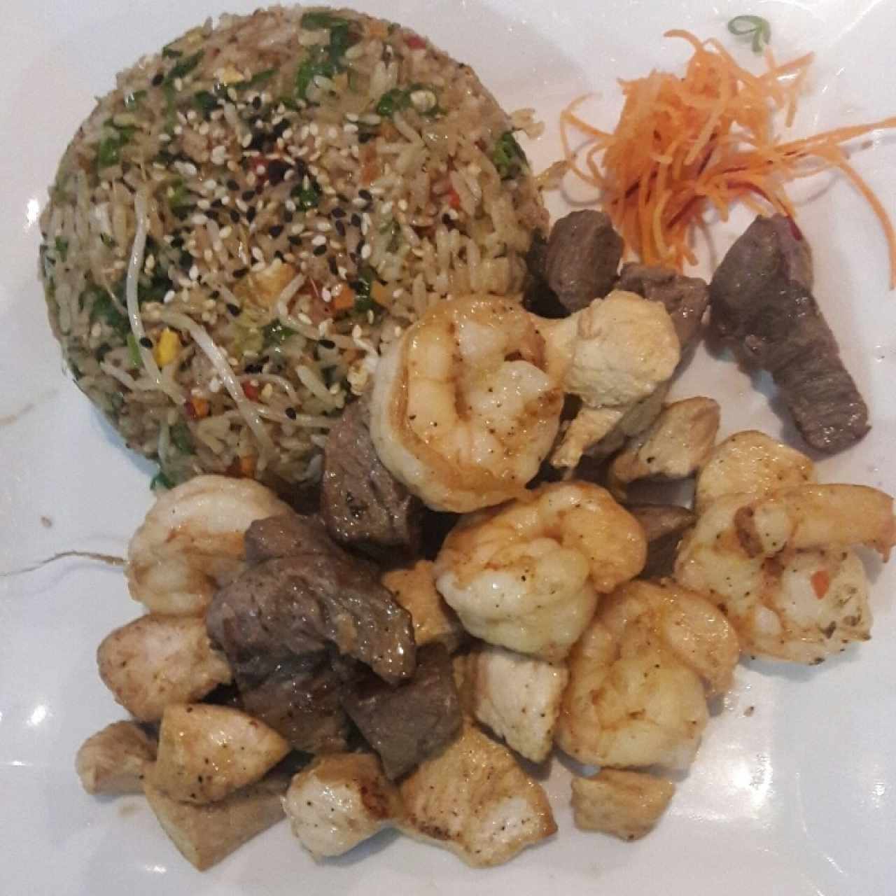 yakimeshi mixto (proteína a la plancha)