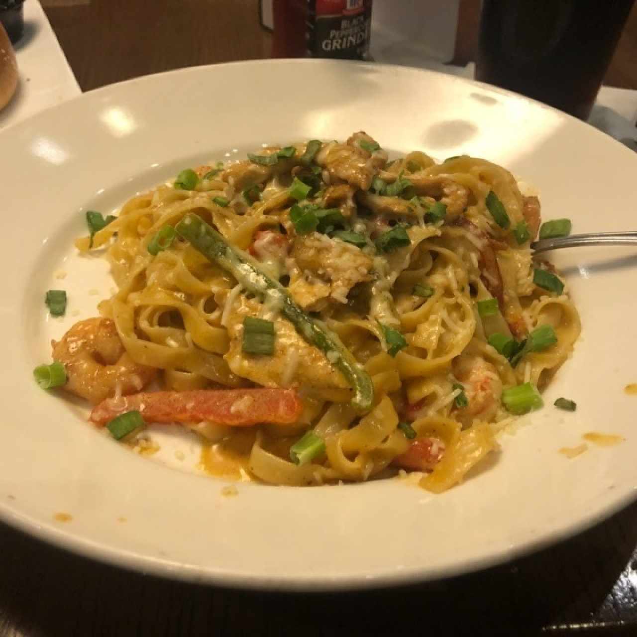 Cajun Shrimp and Chicken Pasta 