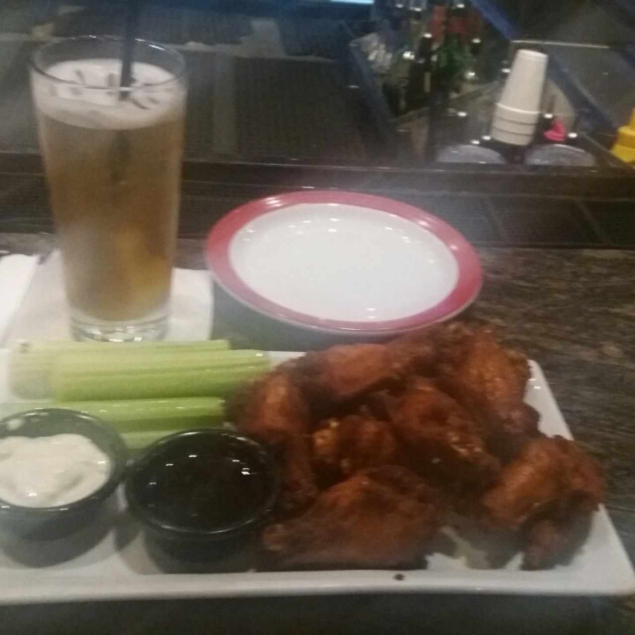 wings. long island tea