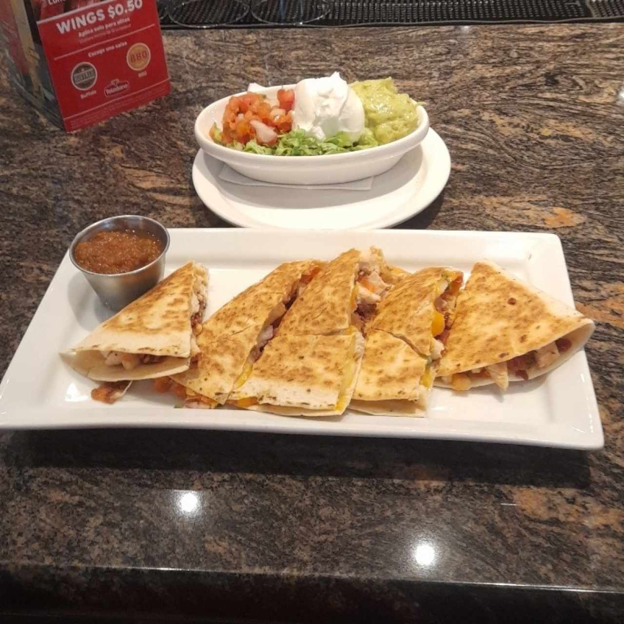 Appetizers - GRILLED CHICKEN QUESADILLAS