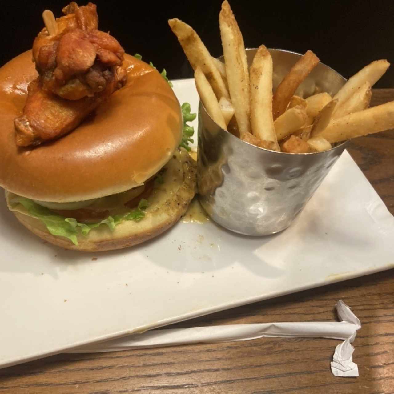 BIG AF BUFFALO WINGMAN BURGER