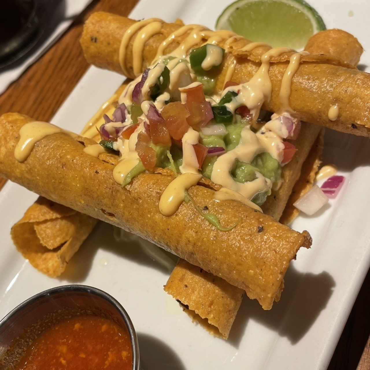 ROASTED CHICKEN TAQUITO STACK