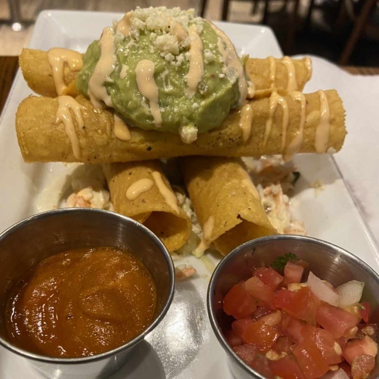 ROASTED CHICKEN TAQUITO STACK