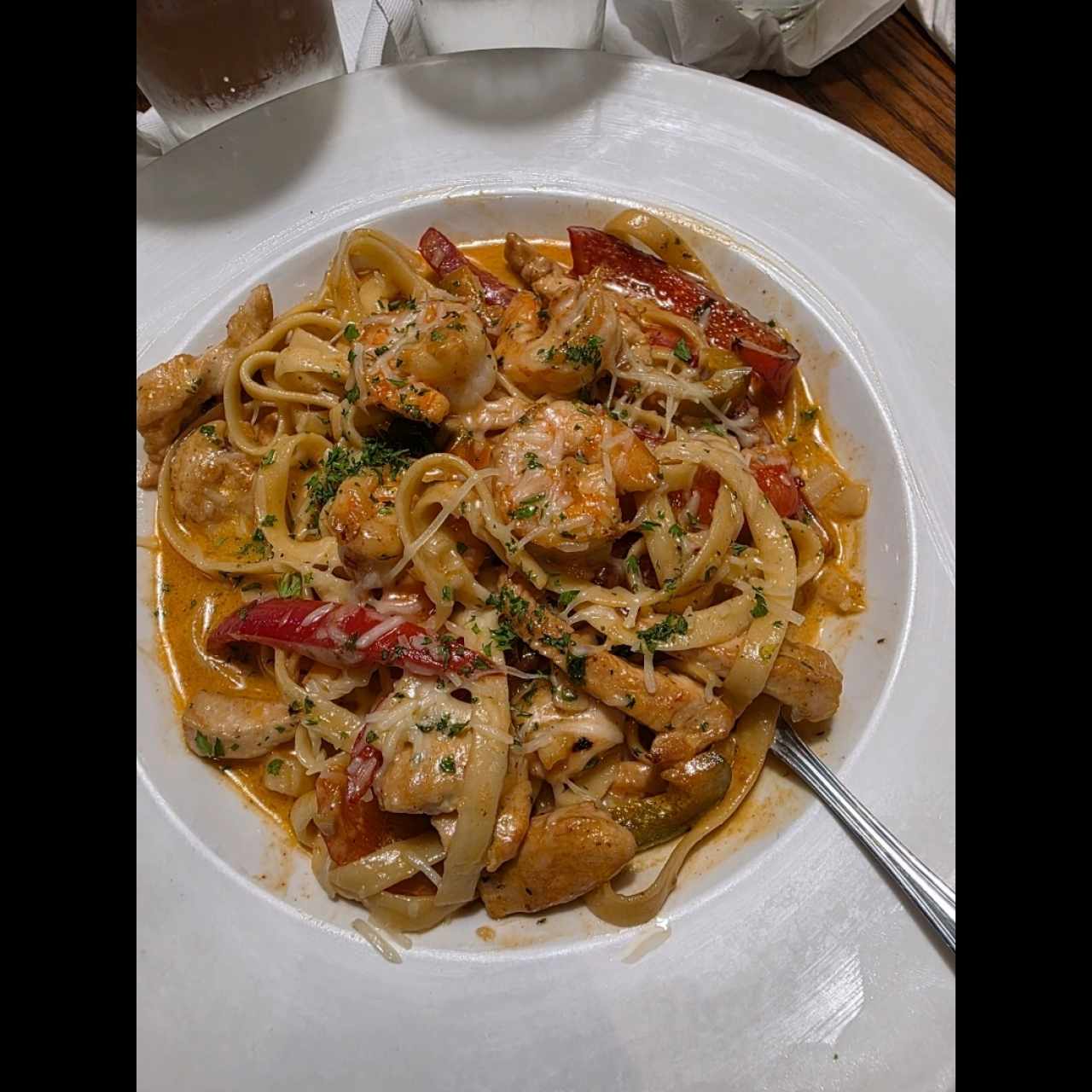 CAJUN SHRIMP & CHICKEN PASTA