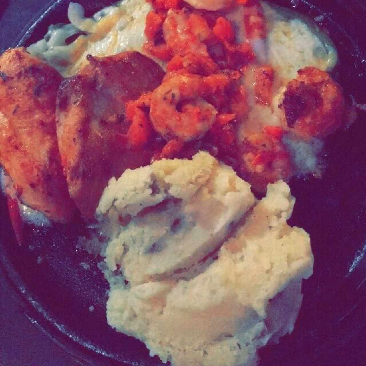 Sizzling chicken & shrimp