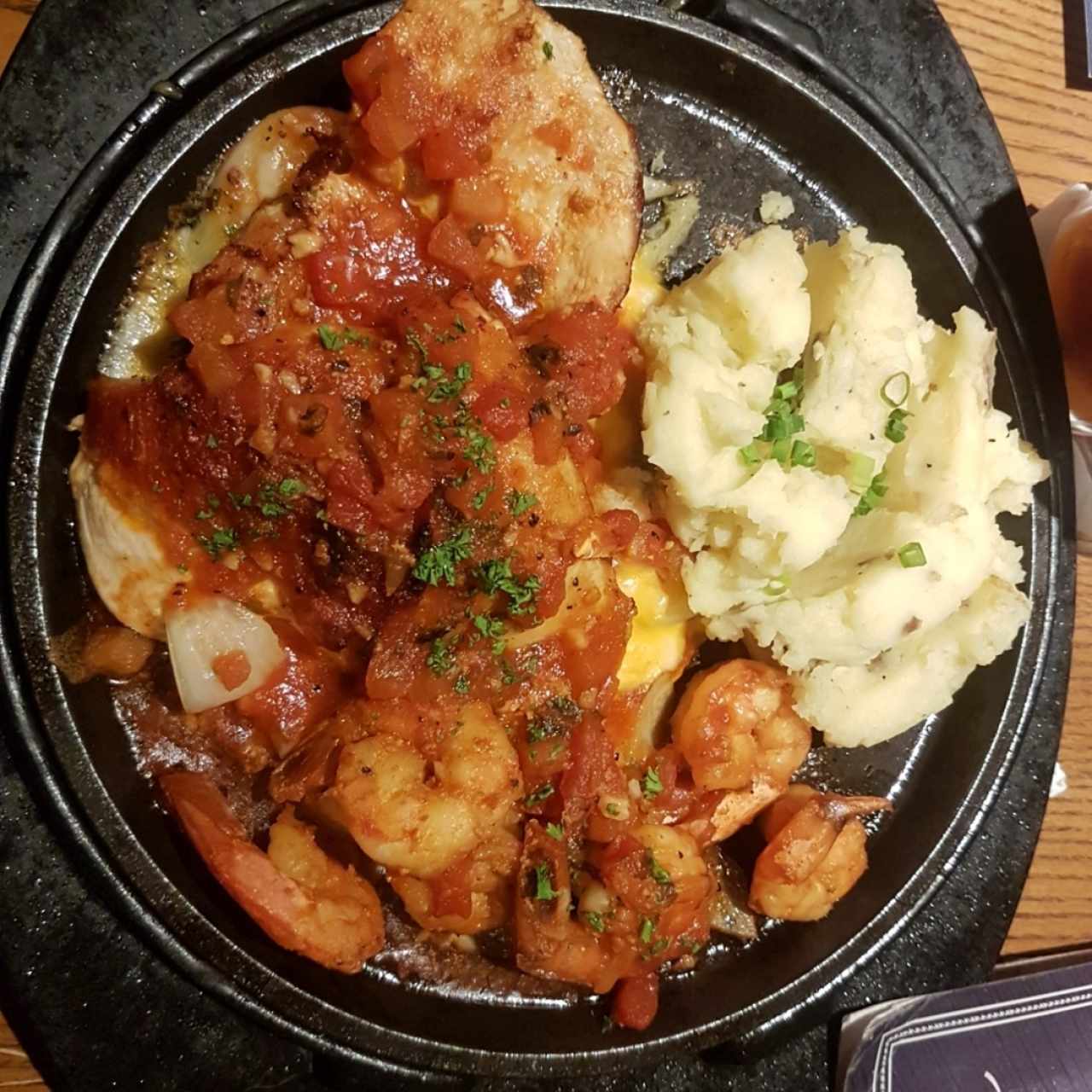 Sizzling Chicken & Shrimp. 