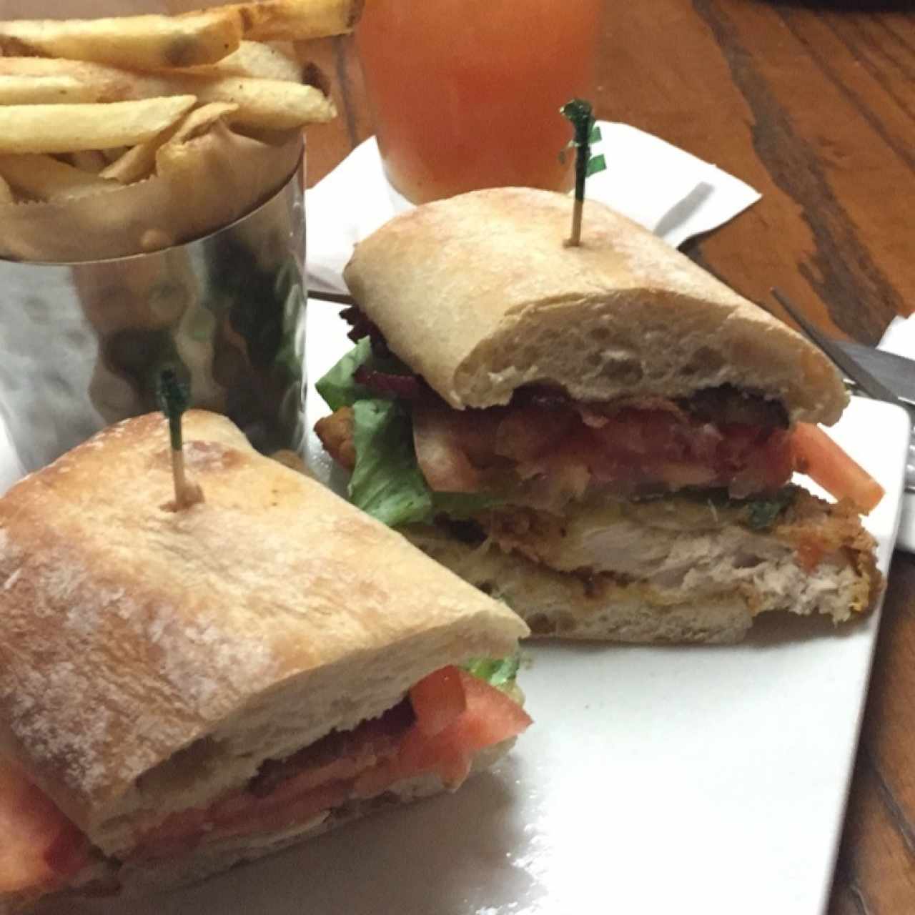 chicken finger BLT