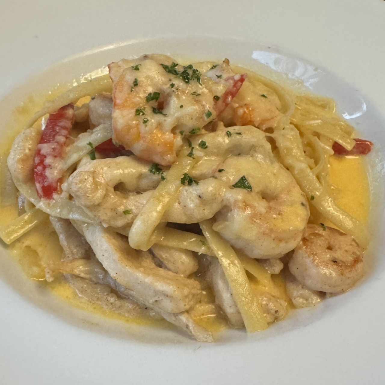 CAJUN SHRIMP & CHICKEN PASTA