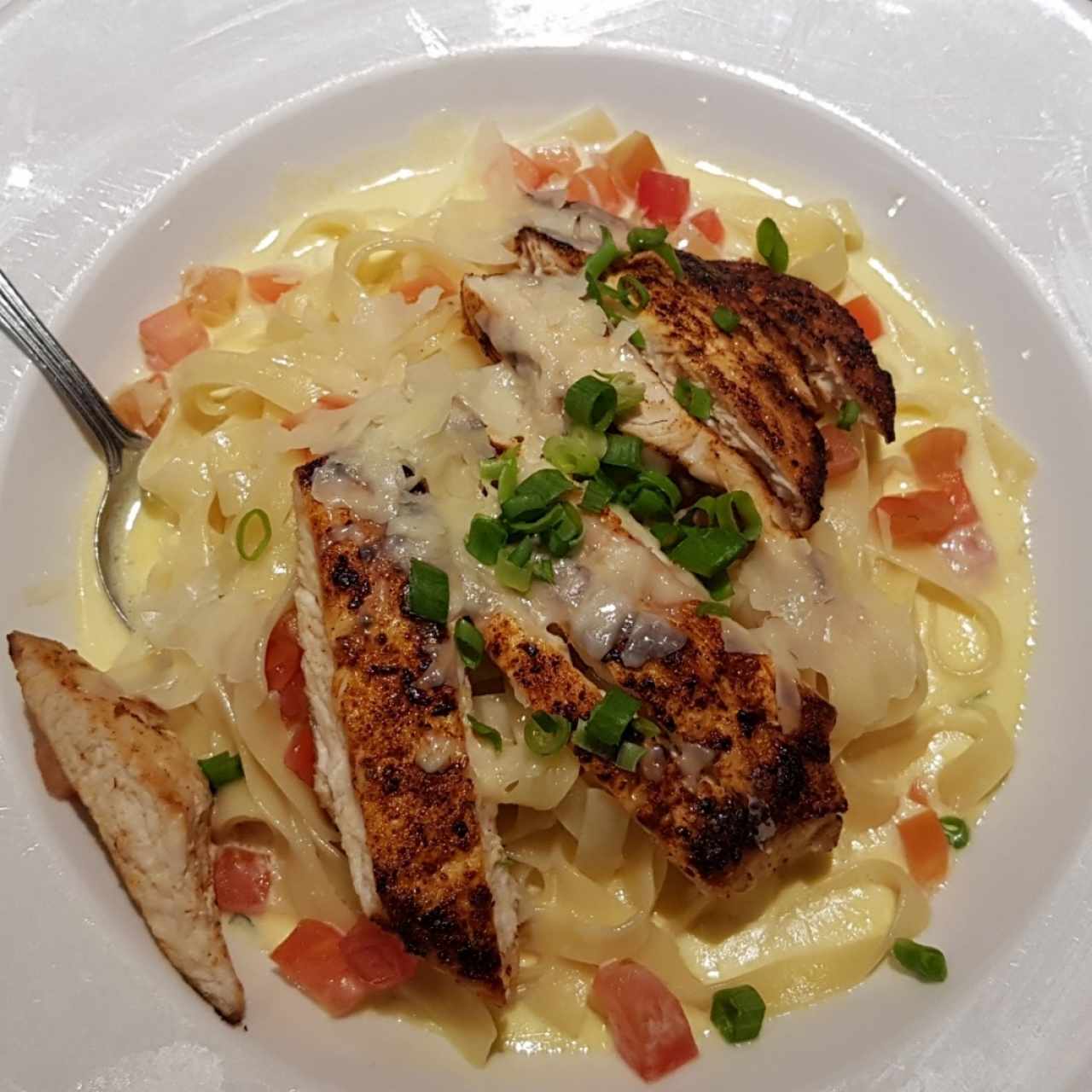 Blackened Chicken Alfredo $14.50