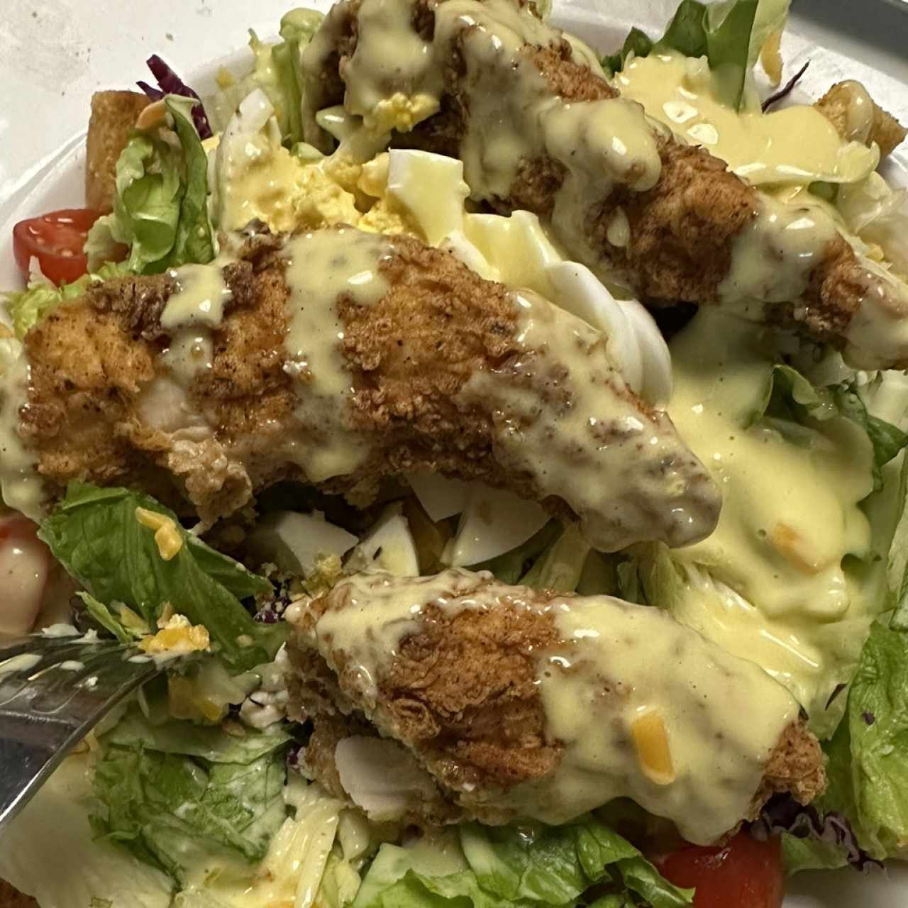 CAJUN FRIED CHICKEN SALAD