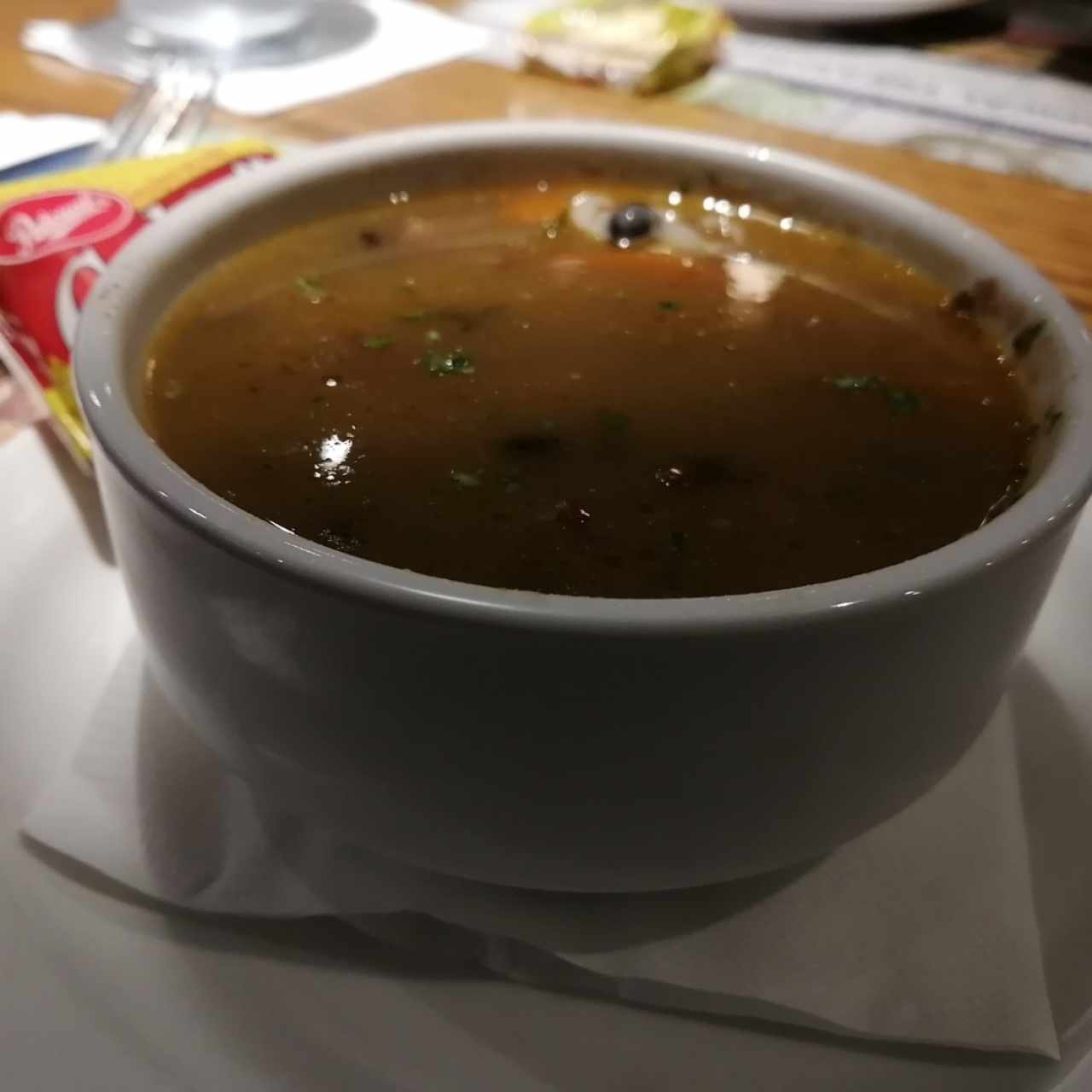 Deliciosa sopa de frijoles negros