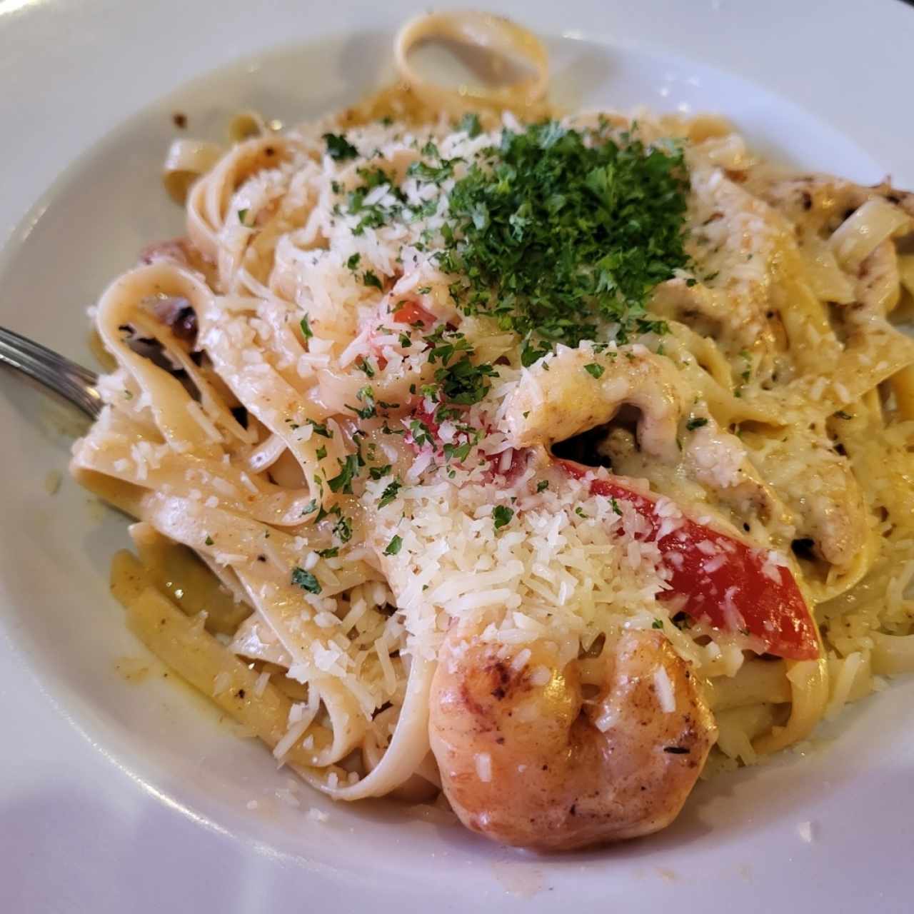 Cajun Shrimp and Chicken pasta