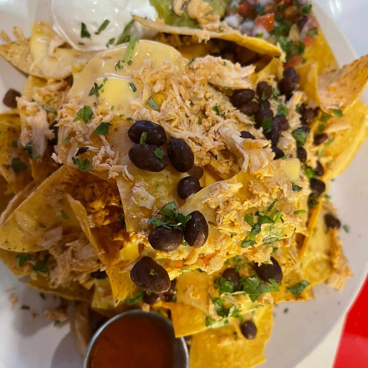 nachos de pollo