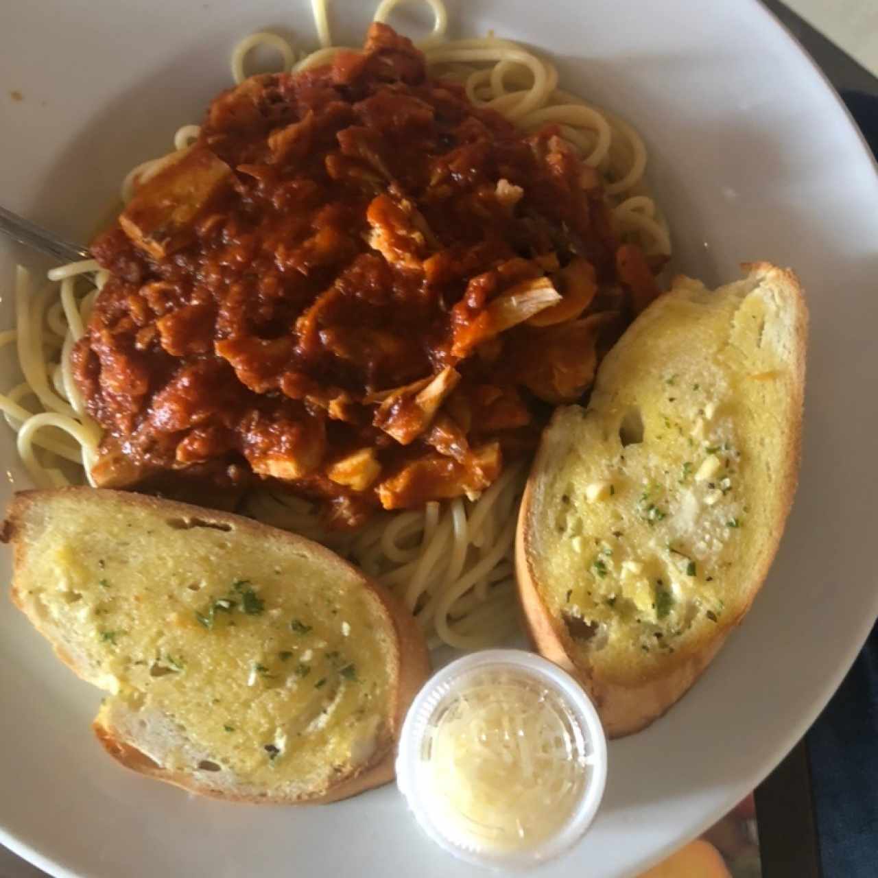 spaggetti con pollo