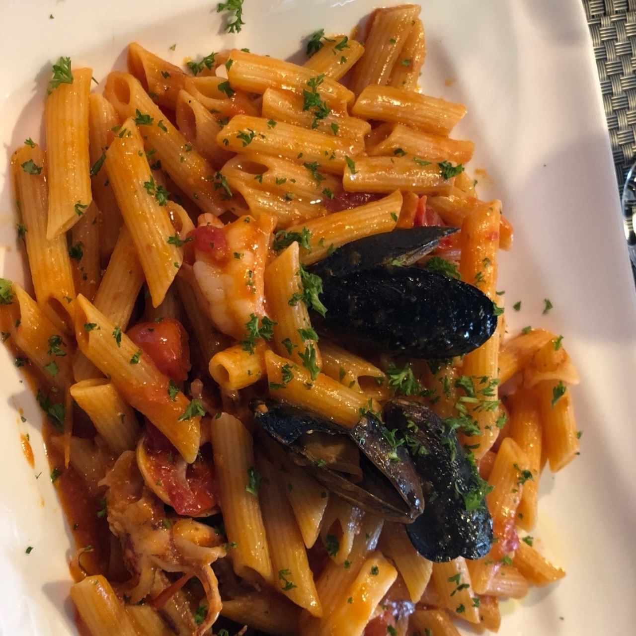 Penne a la marinera 