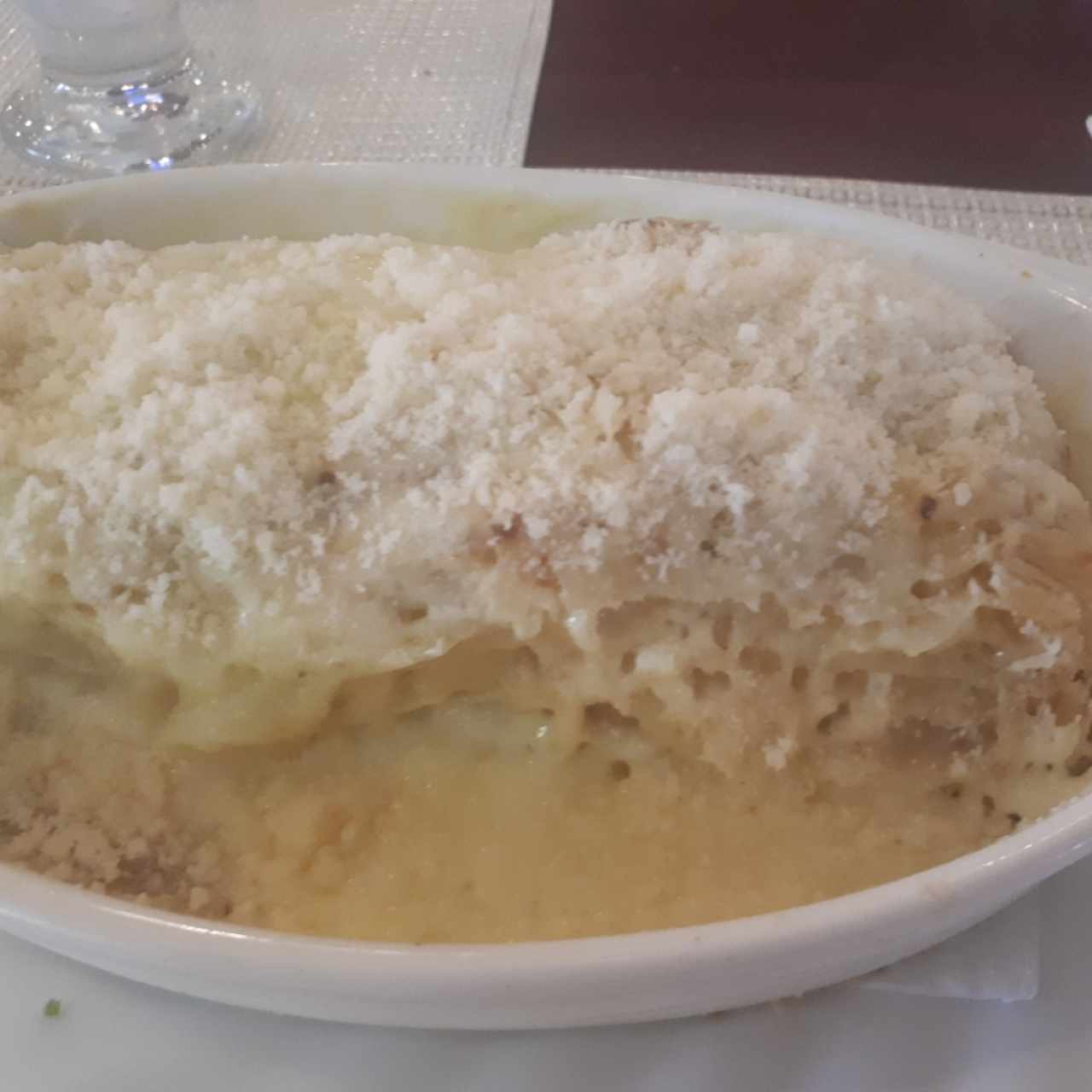 lasagna de pollo gratinada 