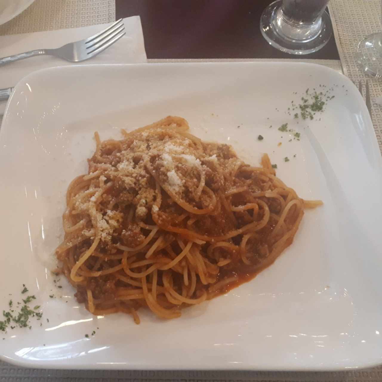 spaguetti a la bolognesa