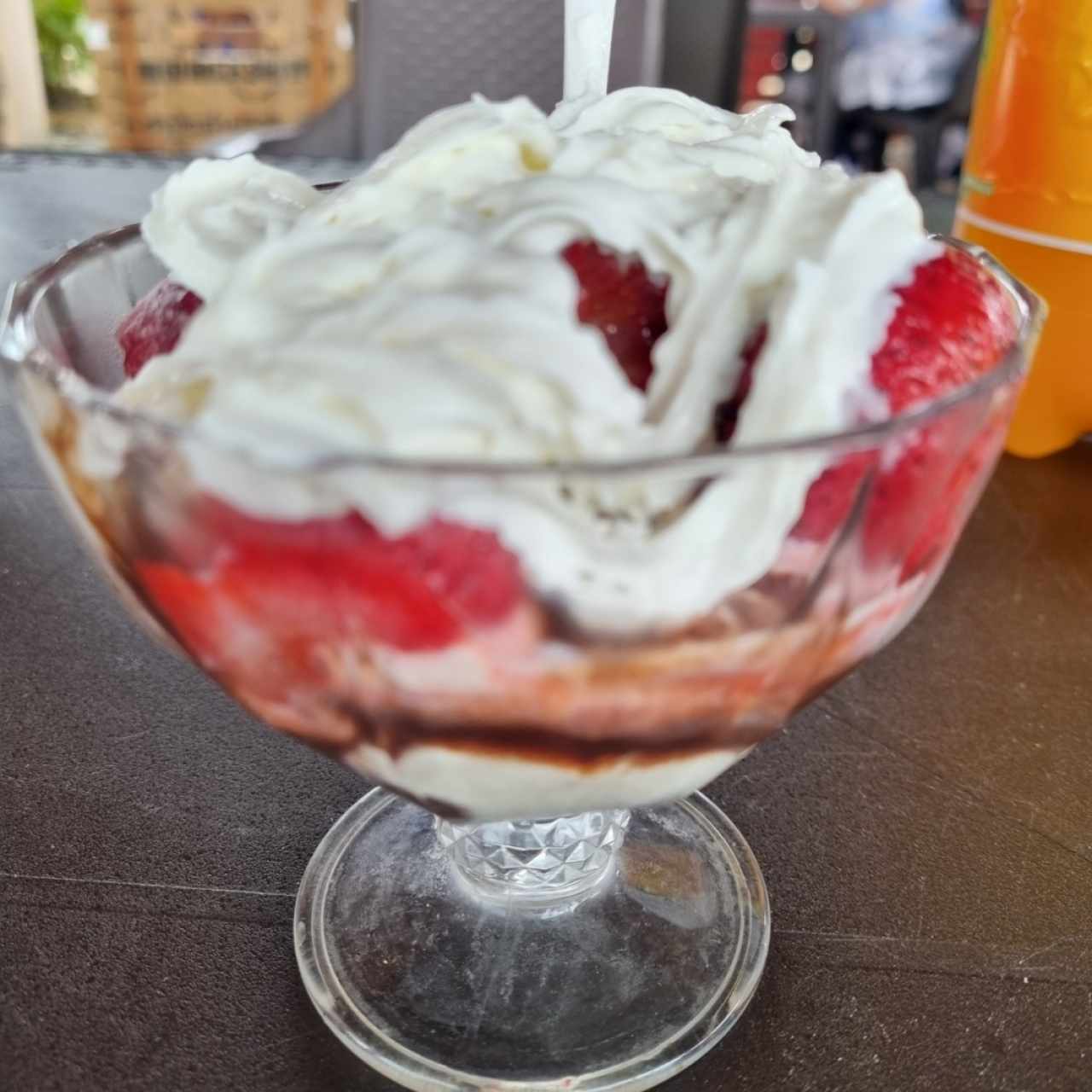 Fresas con crema y helado - Día 2