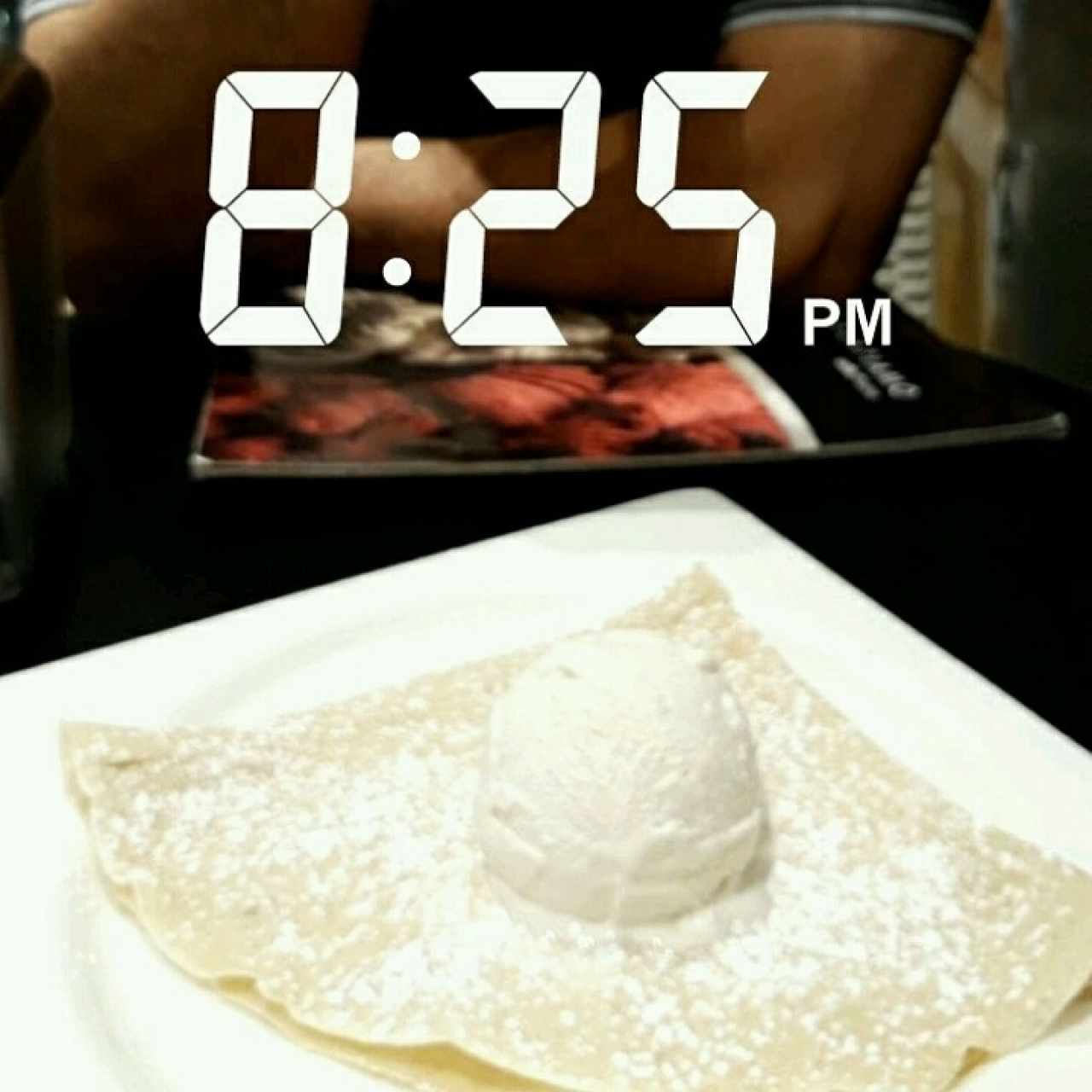 crepa con gelato de vainilla