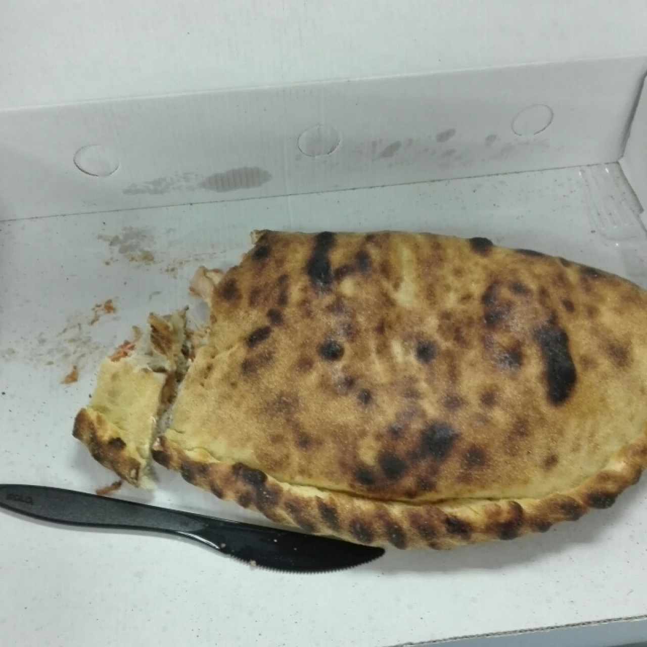 calzone de pollo BBQ