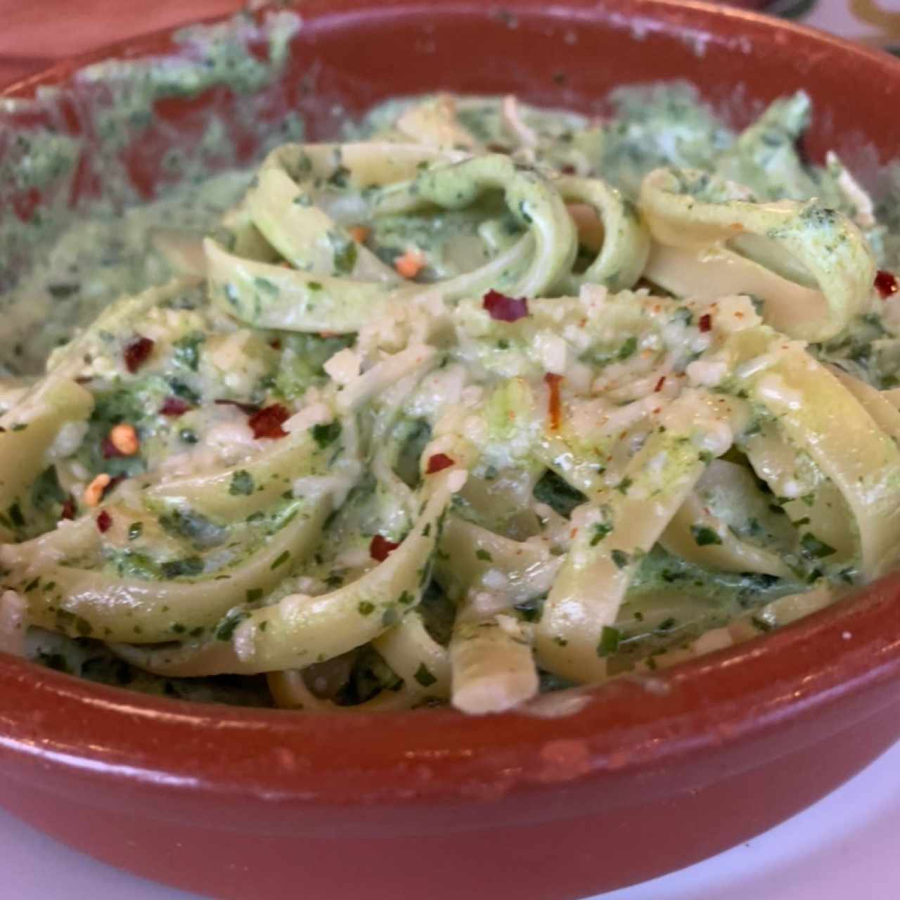 Pastas - Pesto y Pollo