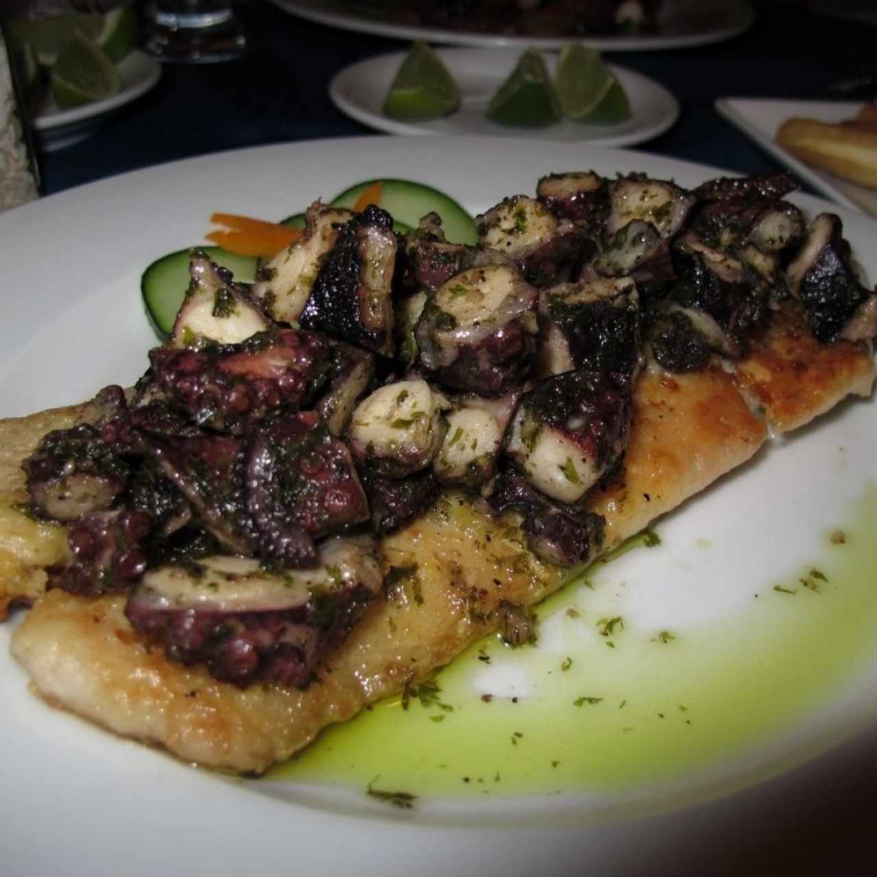 Corvina al pulpo