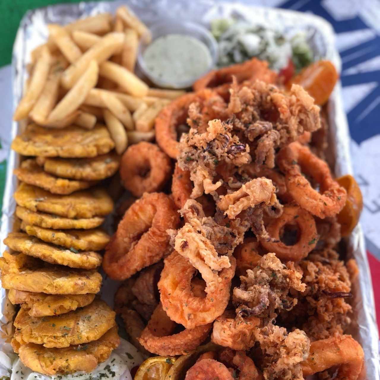 bandeja de mariscos