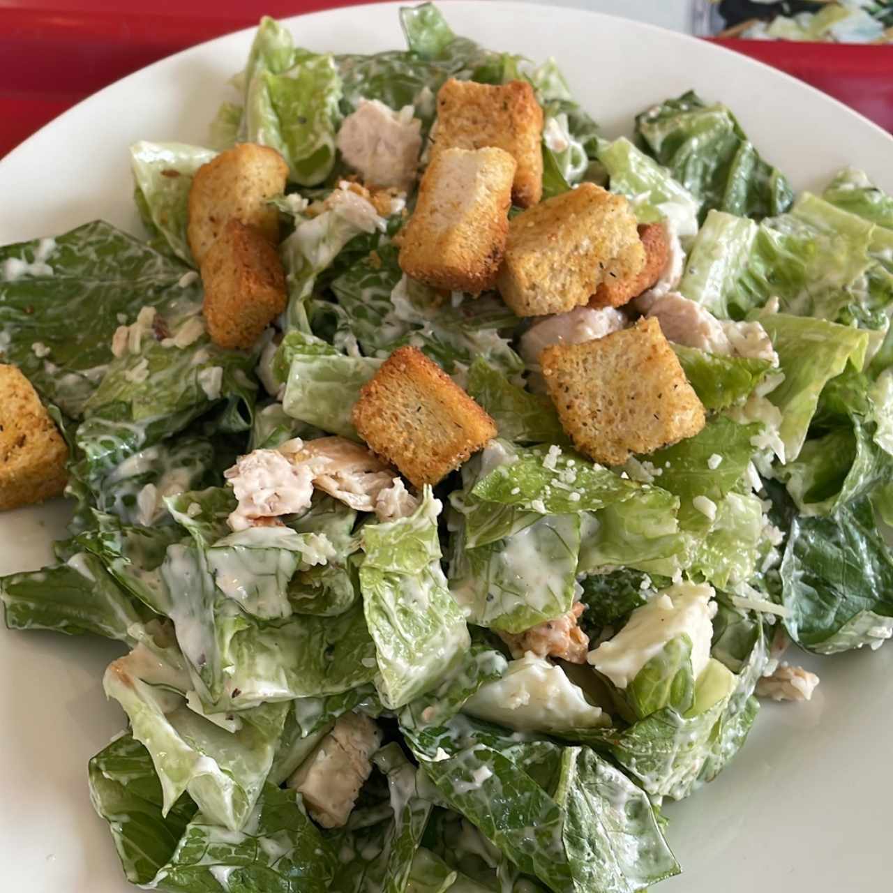 Caesar, Cesar Salad con pollo y huevo adicional 