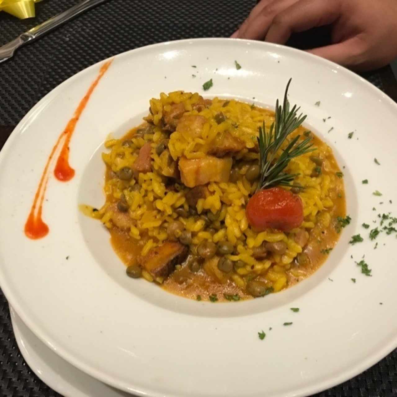 arroz meloso con chuletas