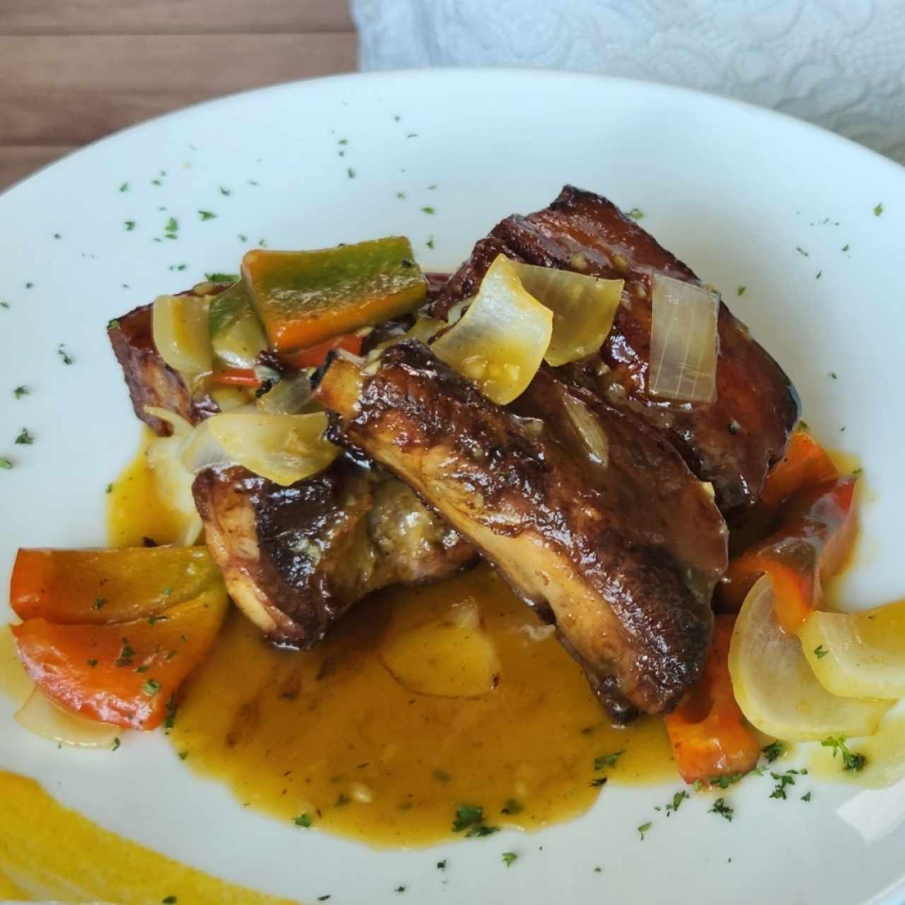 costillas en salsa de mango